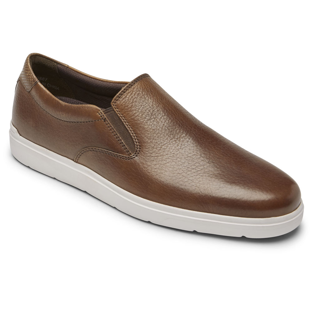 Rockport Singapore Mens Sneakers - Total Motion Lite Slip-On Brown - UB4612389